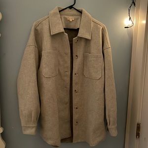 Hem and thread boutique shirt jacket
